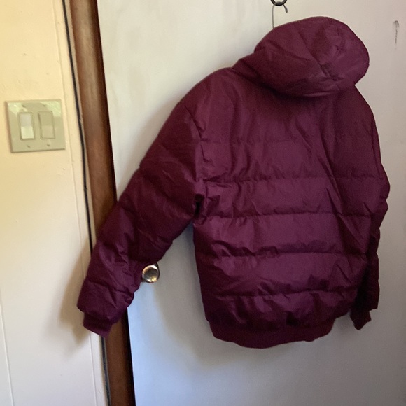 Track 23 NWOT Winter puffy jacket in grape purple. With hood - Picture 2 of 3